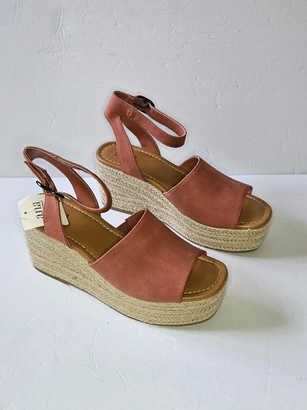 a.n.a  Espadrille Platform Wedge Sandals Women Size 7.5